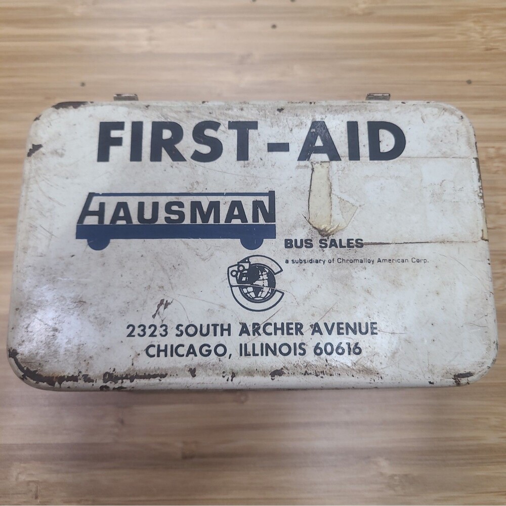 Vintage HAUSMAN Bus Sales Chicago School Bus First Aid